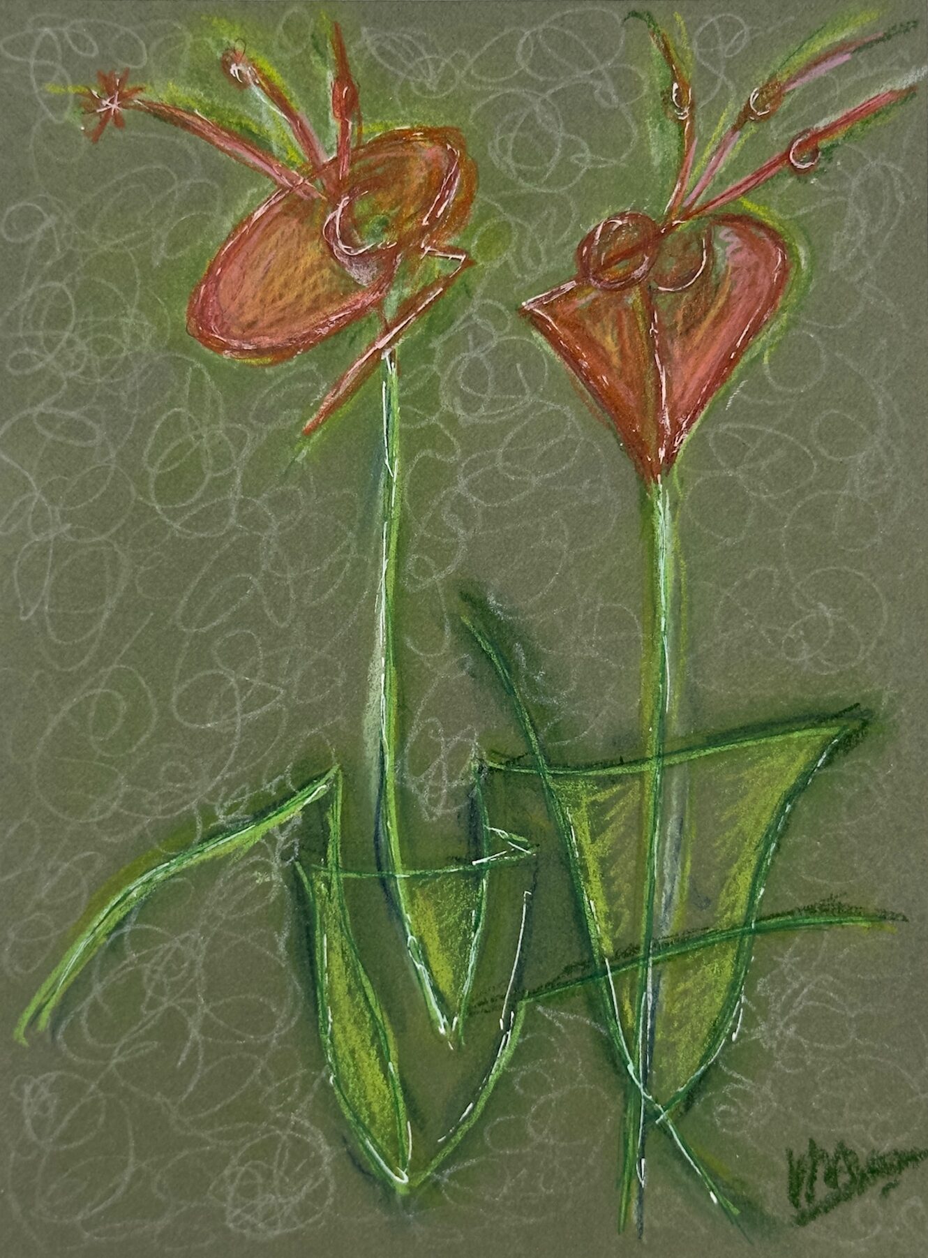 Obra de arte, Jarrón con flores por Neus Daura